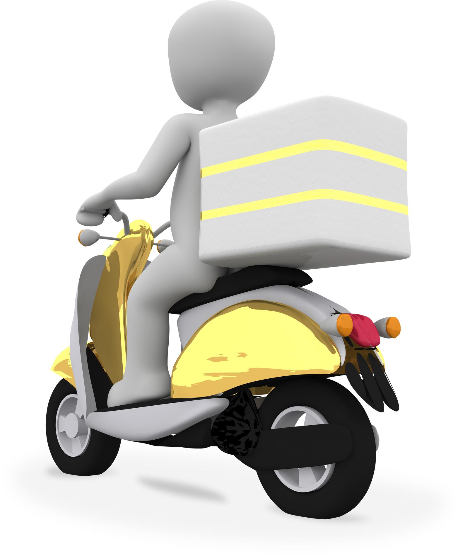Man Riding Scooter