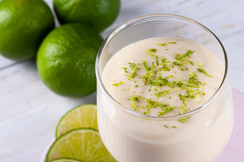 Delicious lemon mousse. Refreshing and tasty dessert - Lime mousse