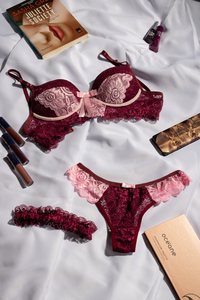 Womens Pink Floral Bra